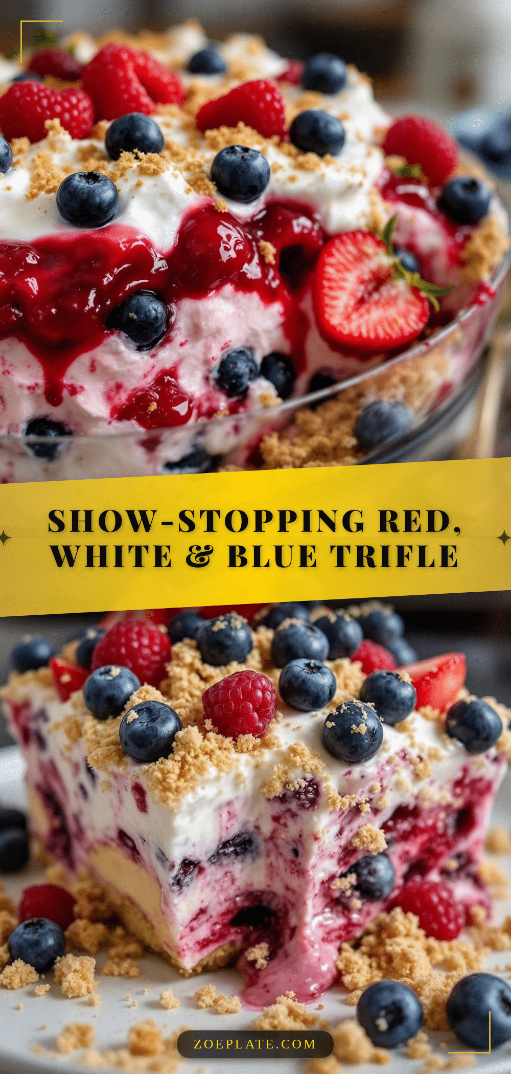 red white and blue berry trifle recipe