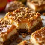 Salted Caramel Apple Cheesecake Bars - featured image