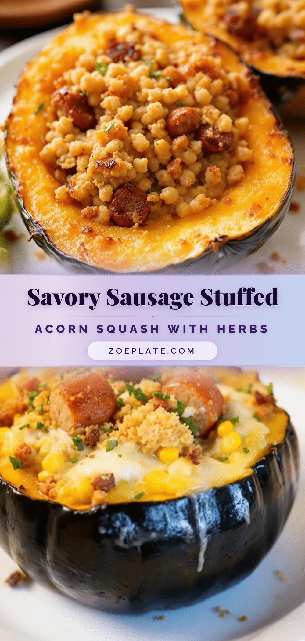 sausage stuffed acorn squash recipe