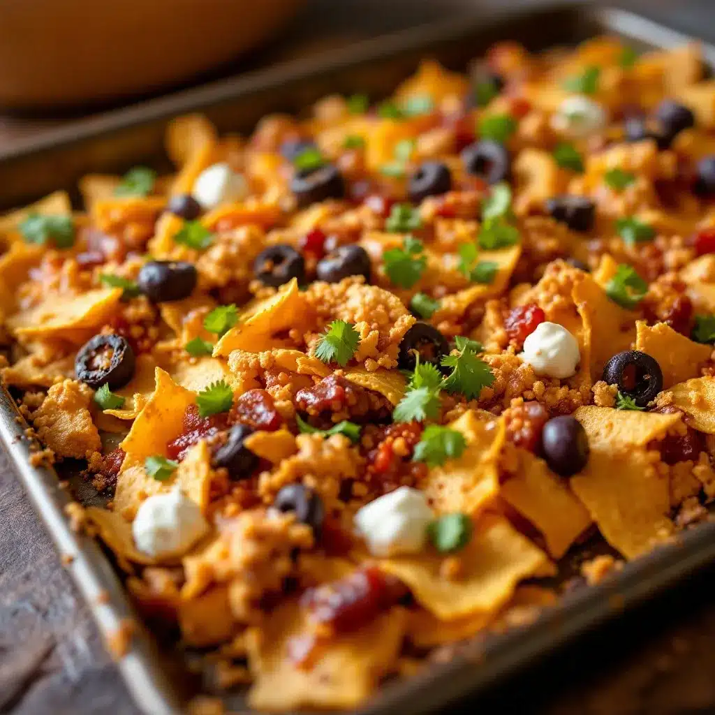 sheet pan nacho bar preparation steps