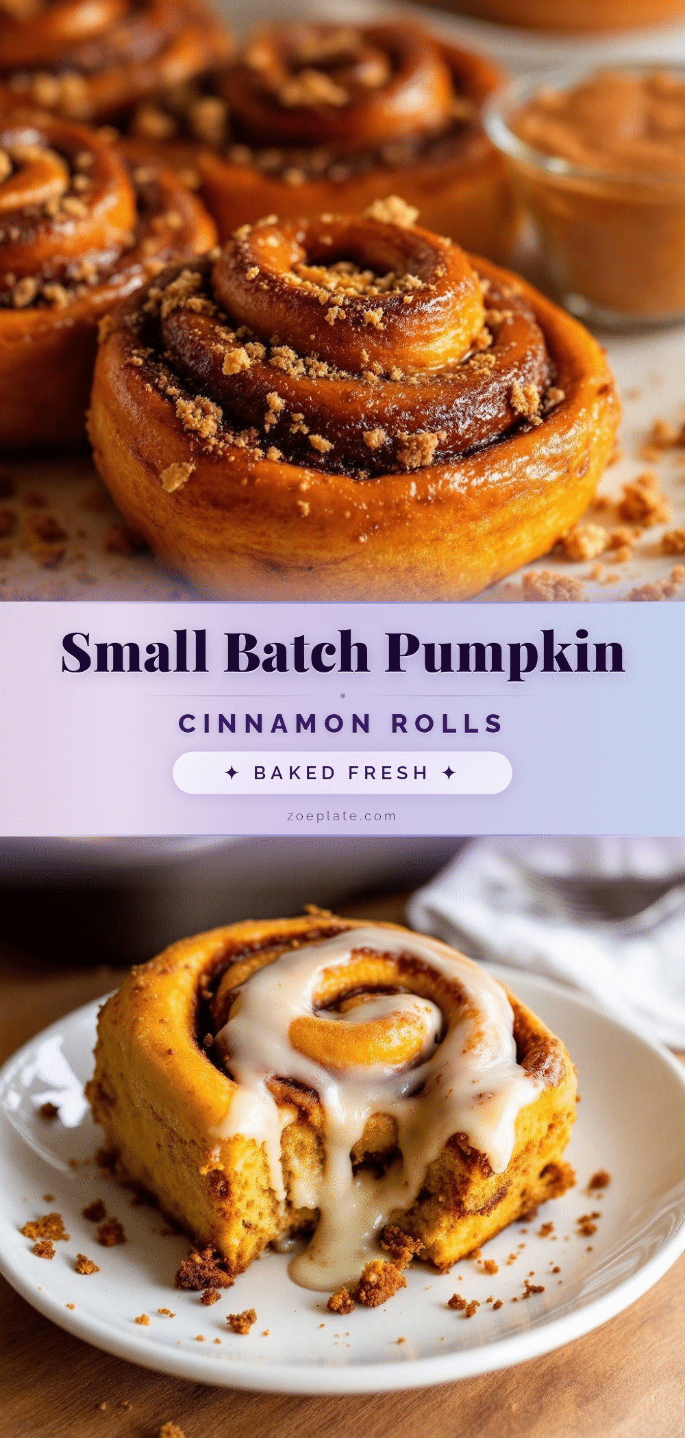 small-batch pumpkin cinnamon rolls recipe