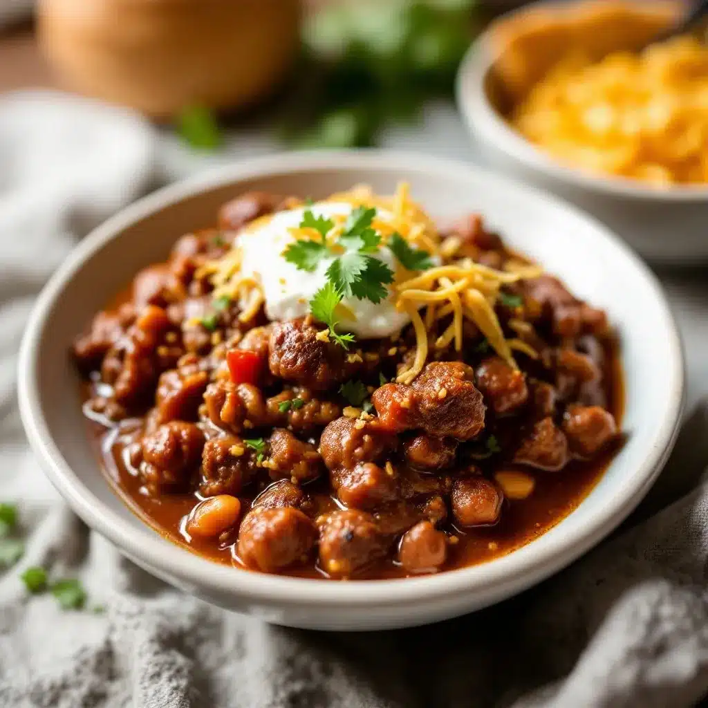 smoky chipotle crockpot beef chili preparation steps