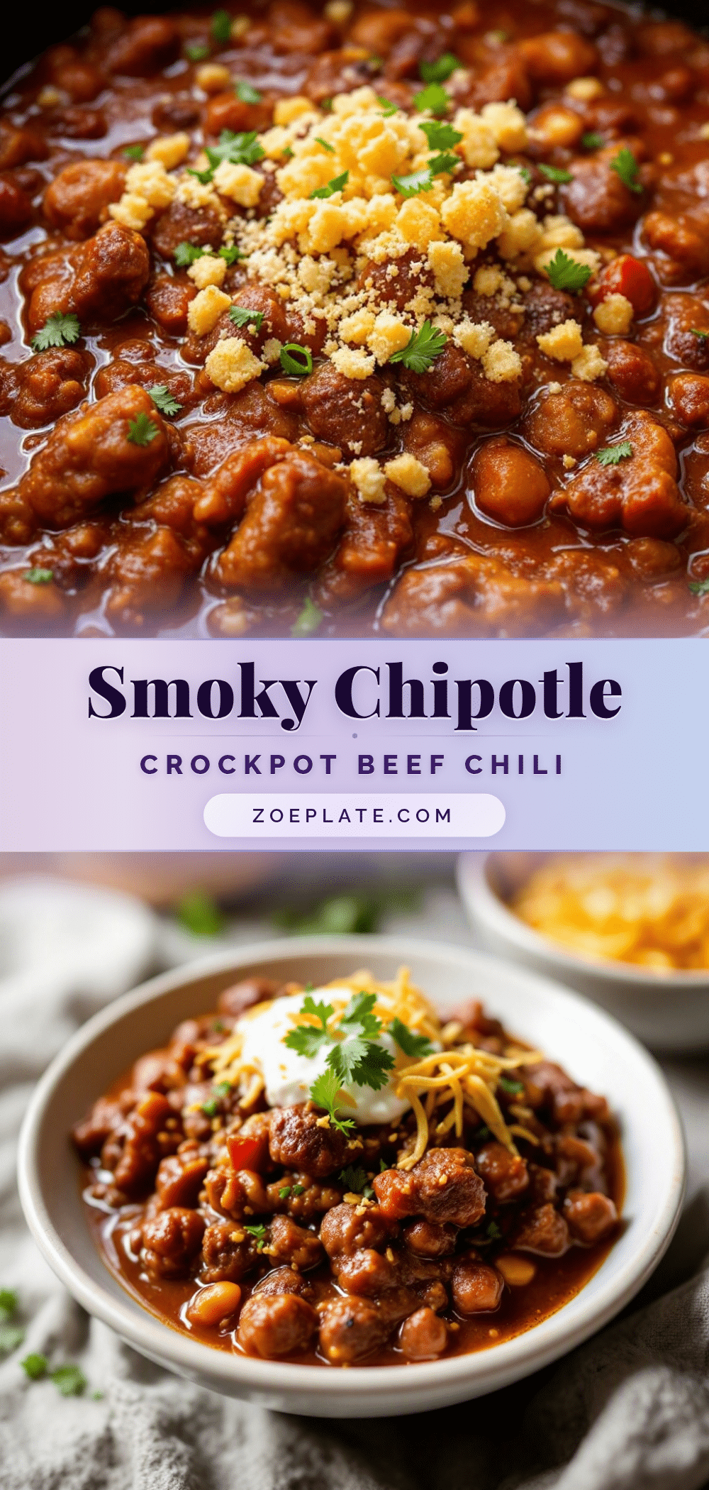smoky chipotle crockpot beef chili recipe