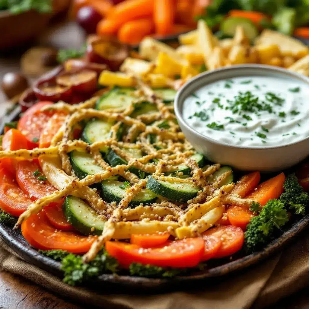 spider web veggie tray preparation steps