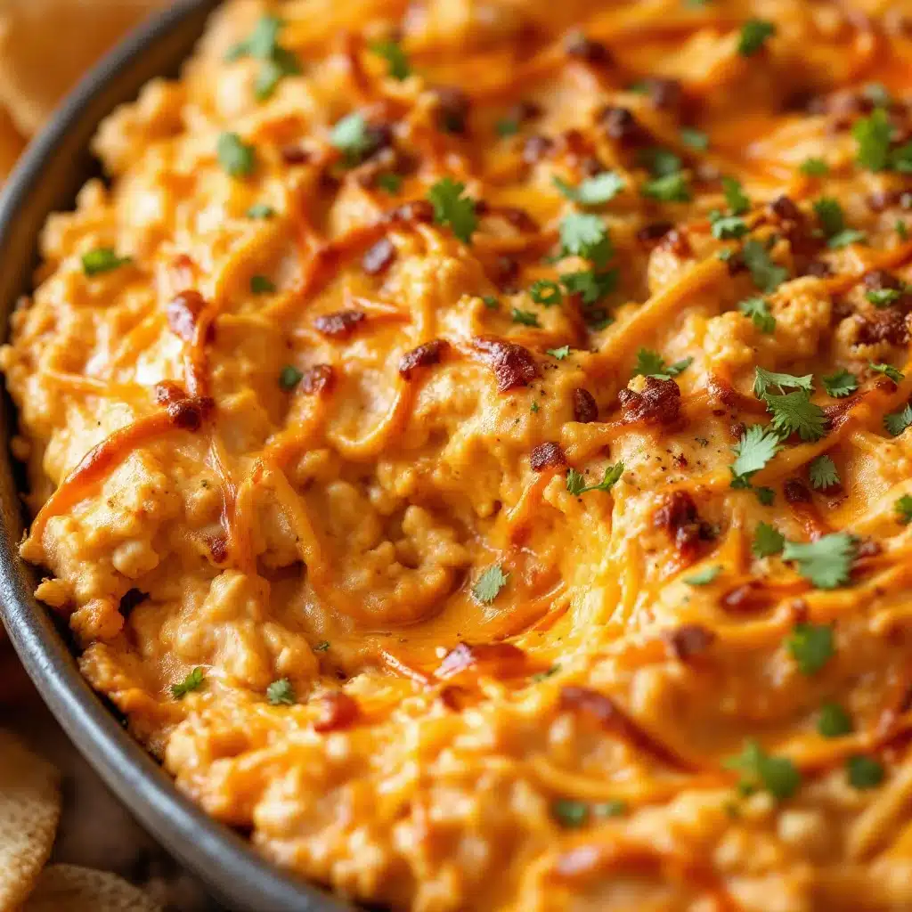spiderweb buffalo chicken dip - featured image