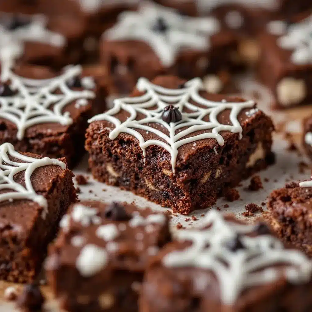 spiderweb nutella brownies preparation steps