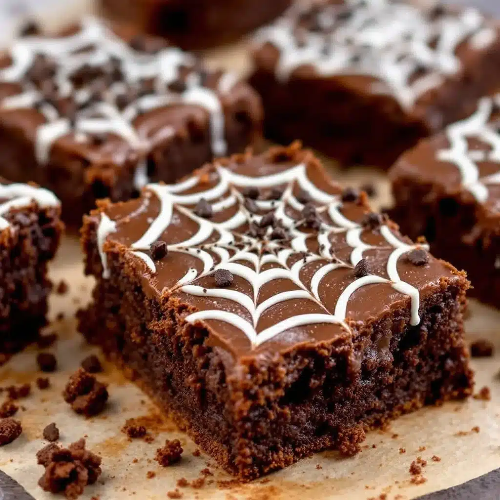 spiderweb nutella brownies - featured image