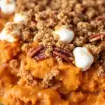 sweet potato casserole with marshmallow pecan crumble - featured image