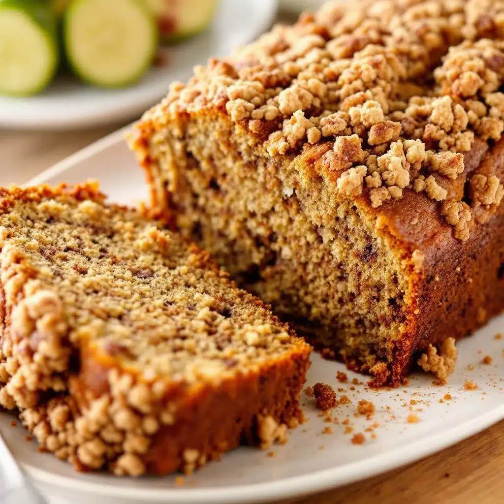 zucchini bread with cinnamon streusel - featured image