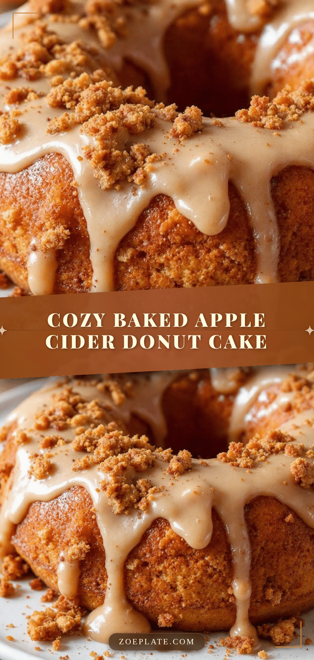 baked apple cider donut cake recipe
