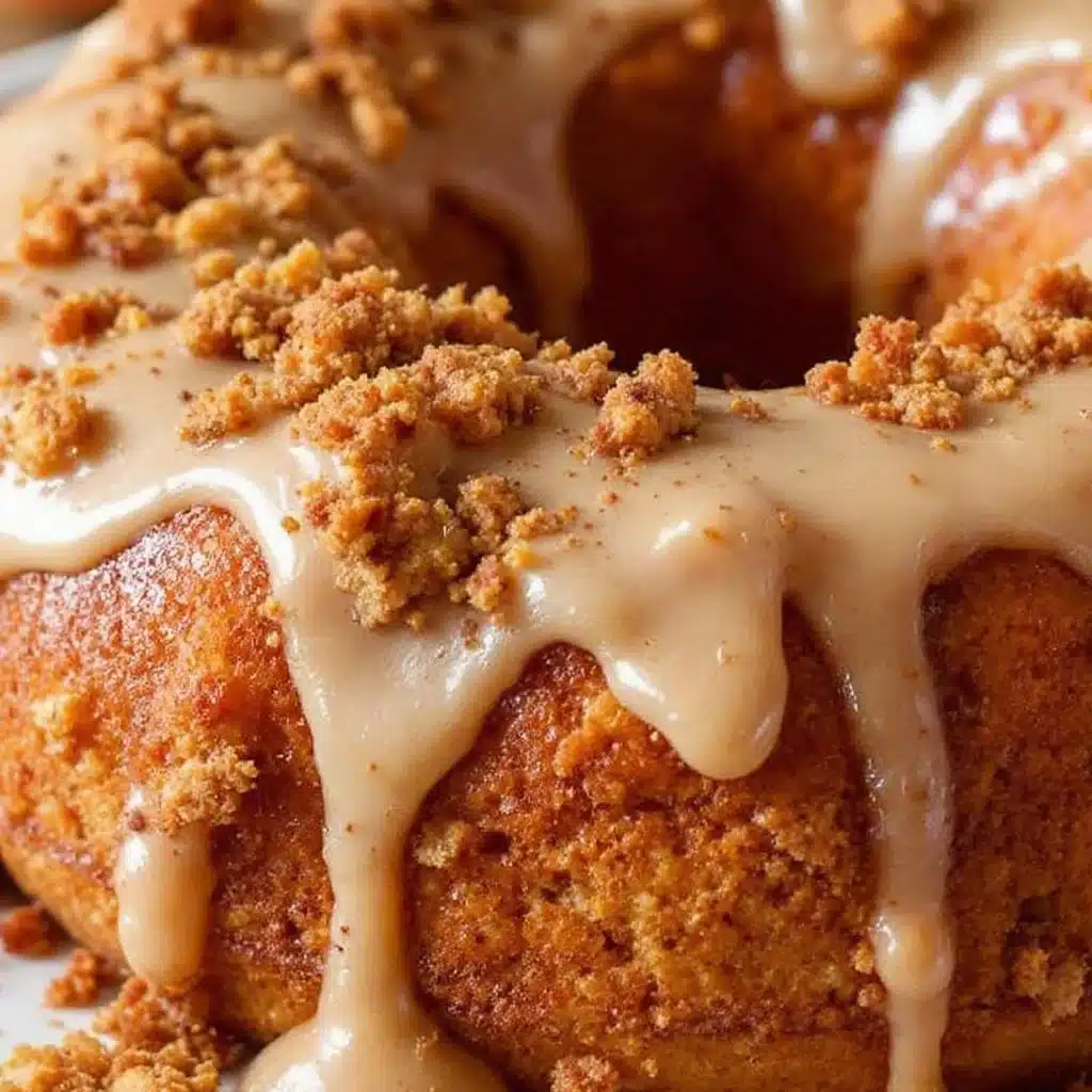 baked apple cider donut cake - featured image