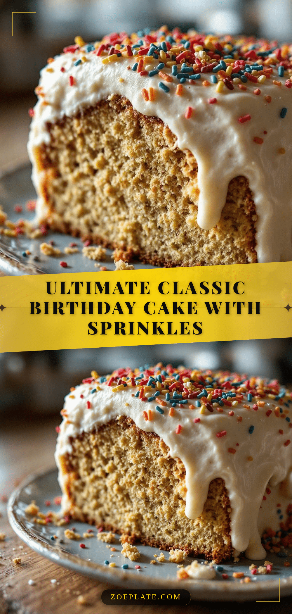 Classic Birthday Cake with Sprinkles recipe