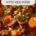 cozy crockpot beef stew with red wine - featured image