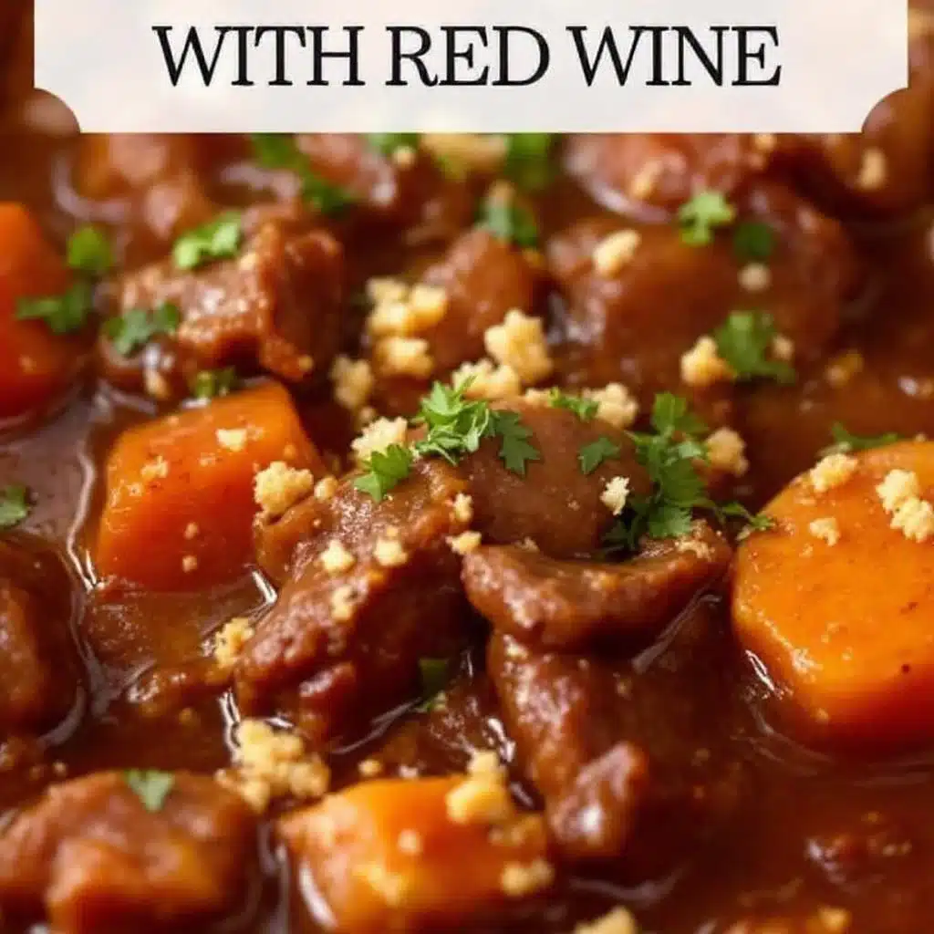cozy crockpot beef stew with red wine - featured image
