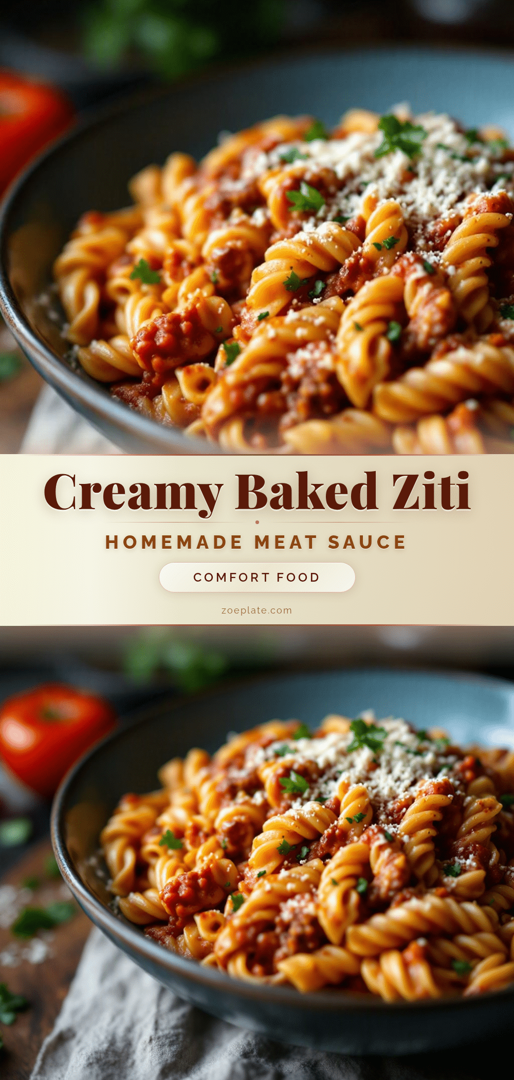 creamy baked ziti recipe