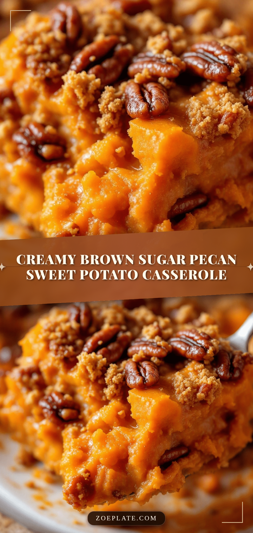 creamy brown sugar pecan sweet potato casserole recipe