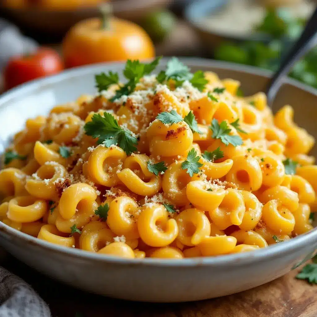 creamy butternut squash mac and cheese preparation steps