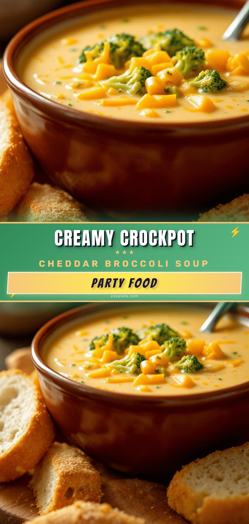 creamy crockpot cheddar broccoli soup recipe
