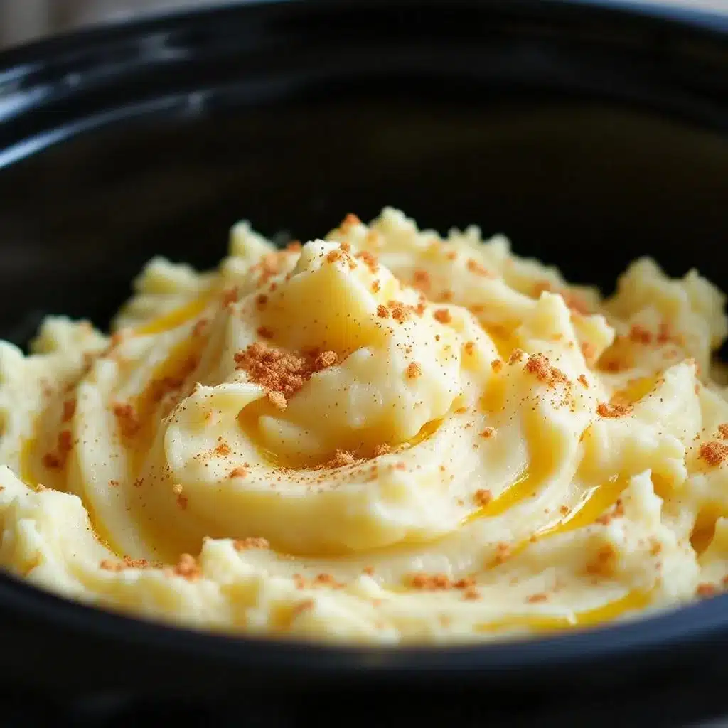 creamy crockpot mashed potatoes - featured image