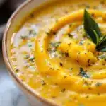 creamy delicata squash soup with sage - featured image