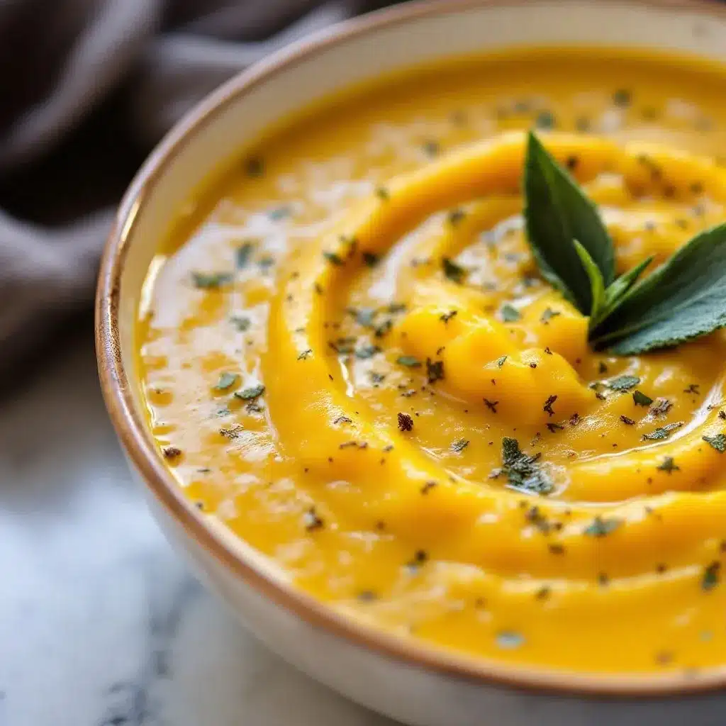 creamy delicata squash soup with sage preparation steps