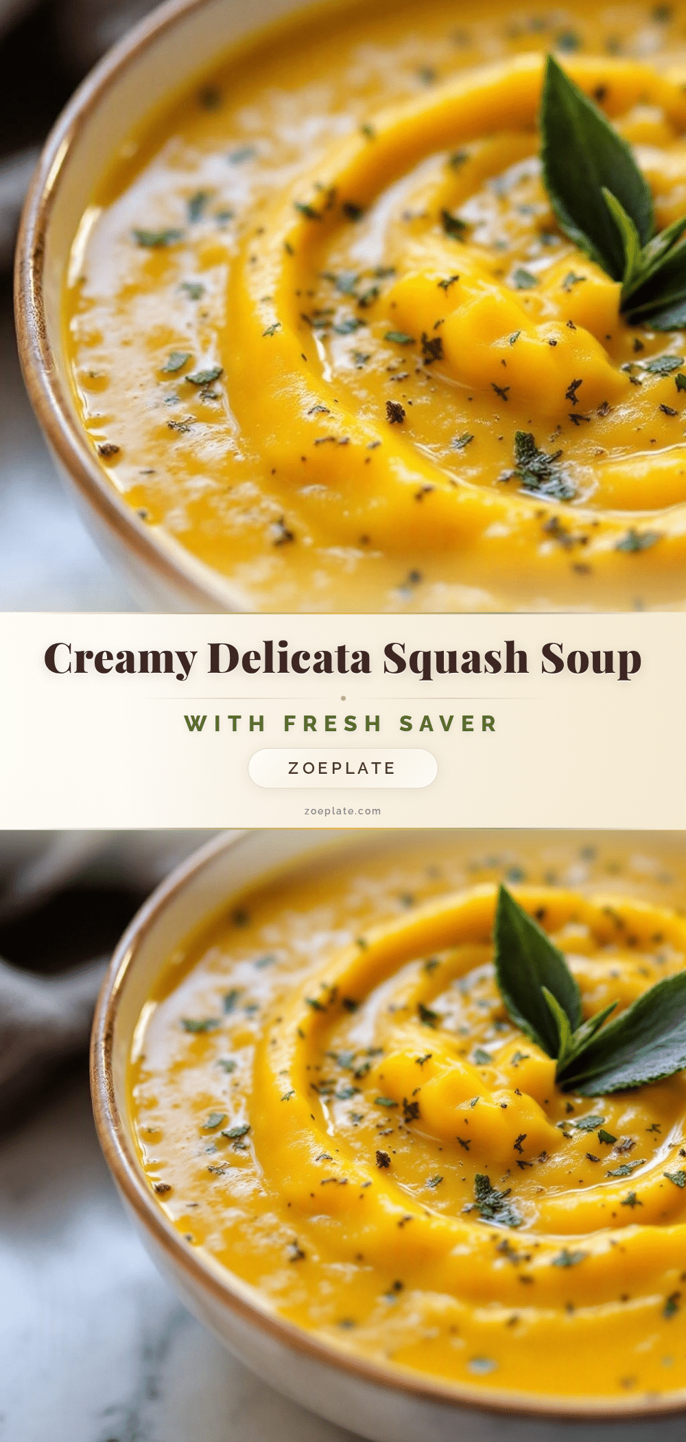 creamy delicata squash soup with sage recipe