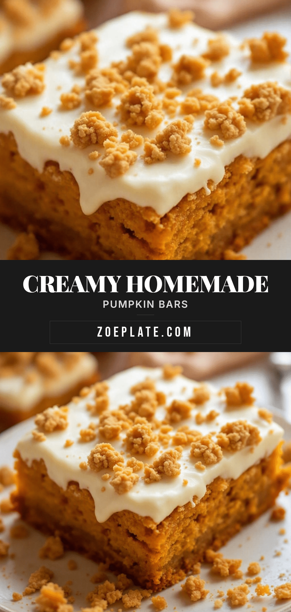 creamy homemade pumpkin bars recipe