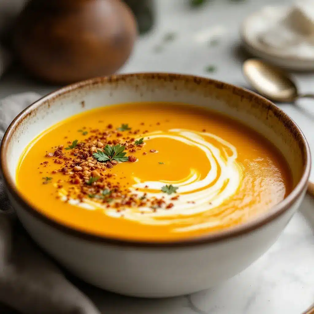 Creamy Kabocha Squash Soup preparation steps