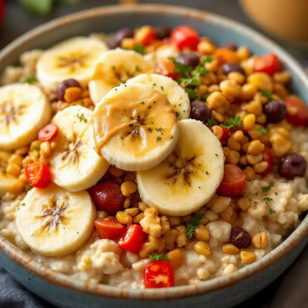 creamy peanut butter banana overnight oats - featured image