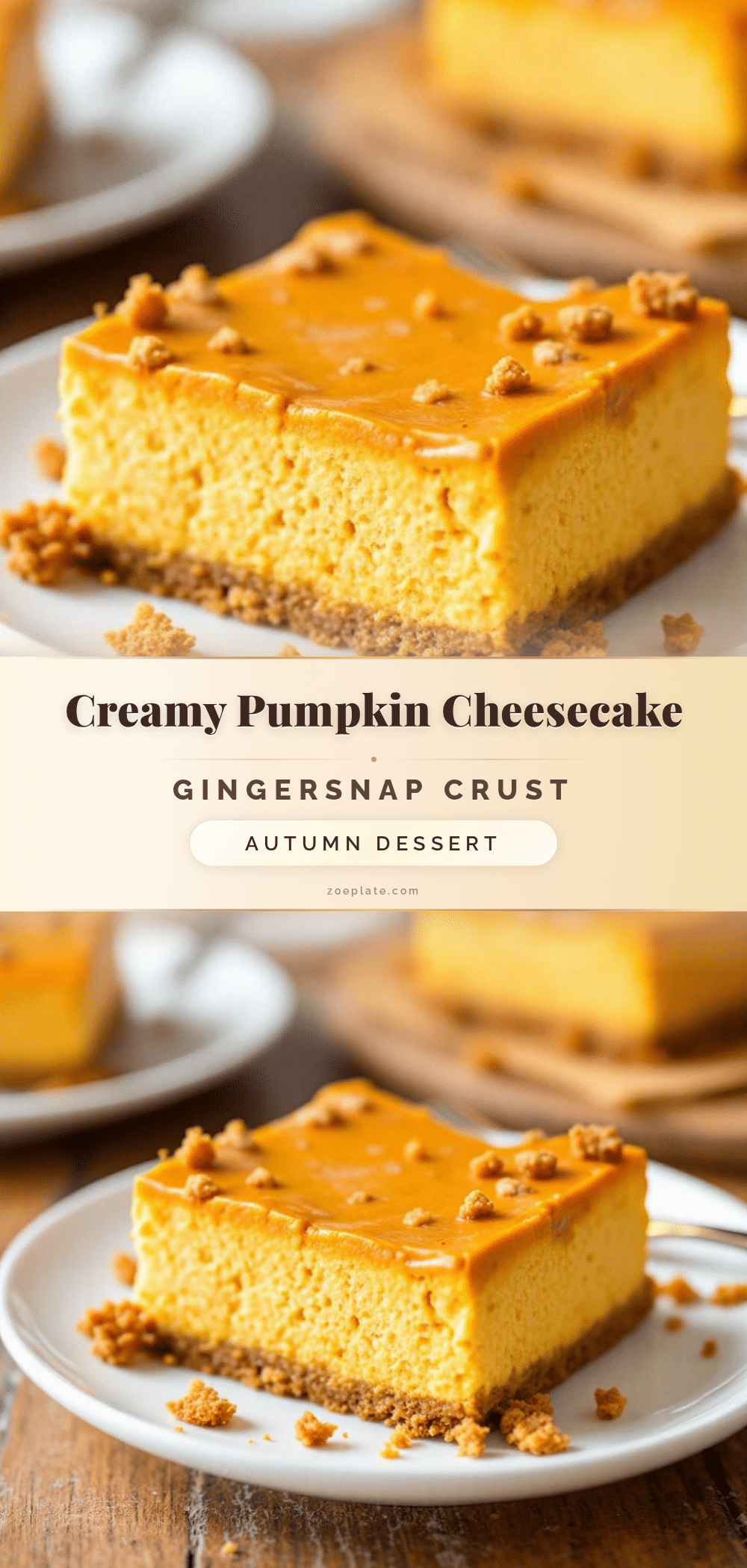 creamy pumpkin cheesecake bars recipe