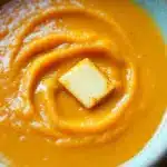 creamy roasted butternut squash soup with brown butter - featured image