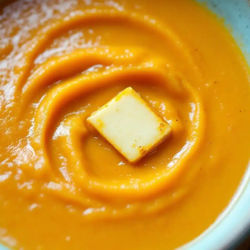 creamy roasted butternut squash soup with brown butter - featured image