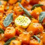 creamy roasted butternut squash with sage butter - featured image