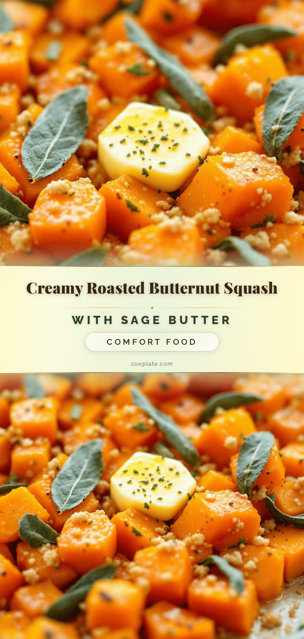 creamy roasted butternut squash with sage butter recipe