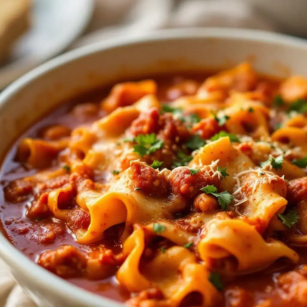 creamy small-batch lasagna soup for two - featured image