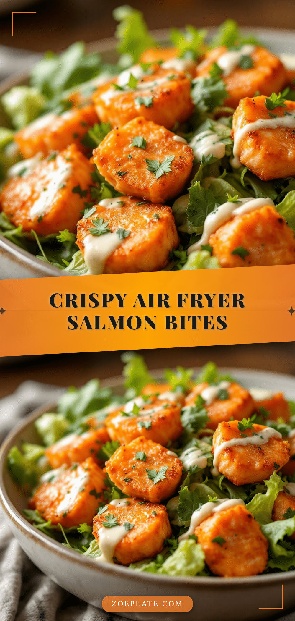 Crispy Air Fryer Salmon Bites recipe