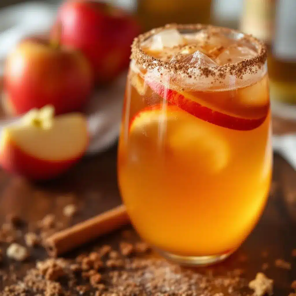 Crispy Apple Cider Mimosa preparation steps