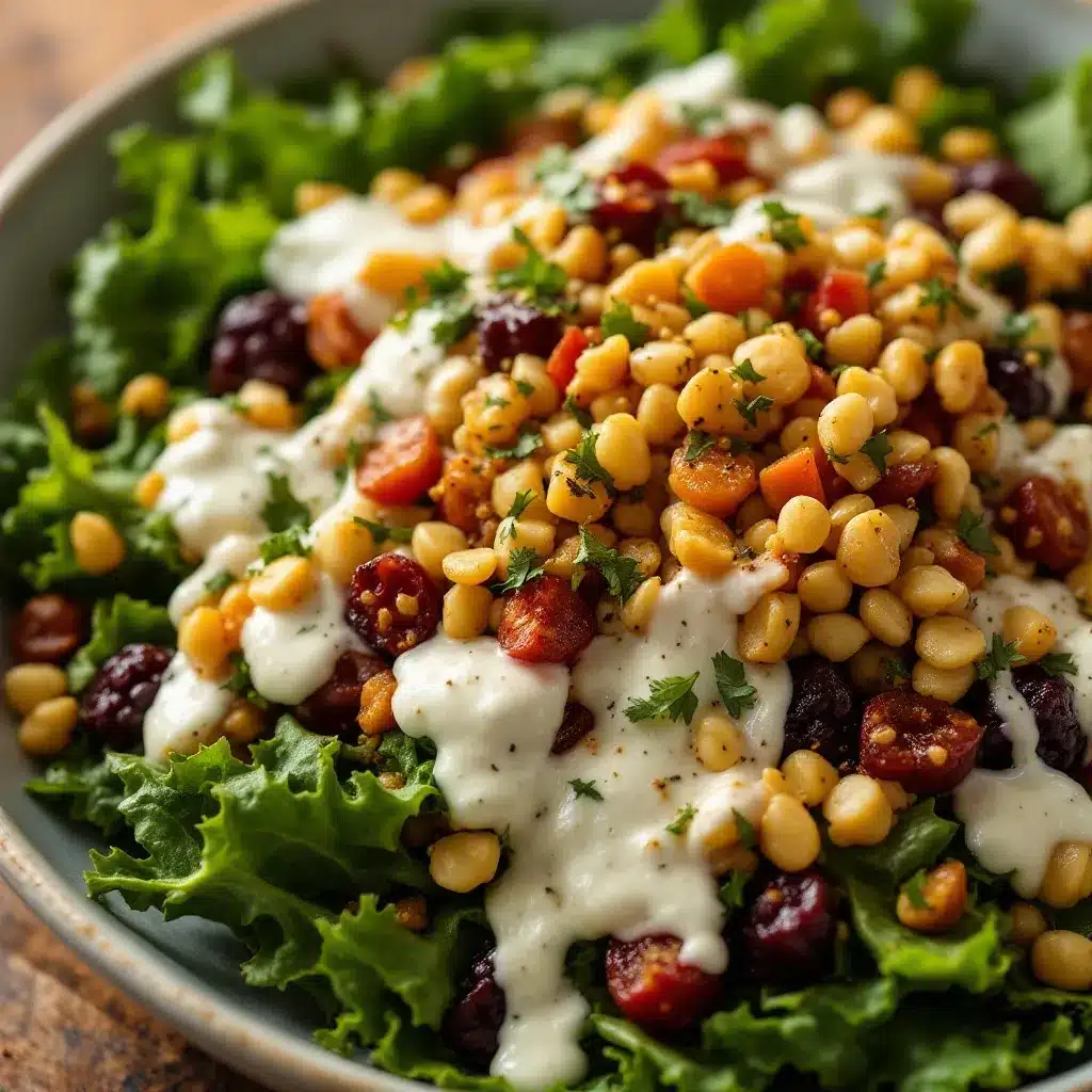 Crispy Autumn Kale Salad preparation steps