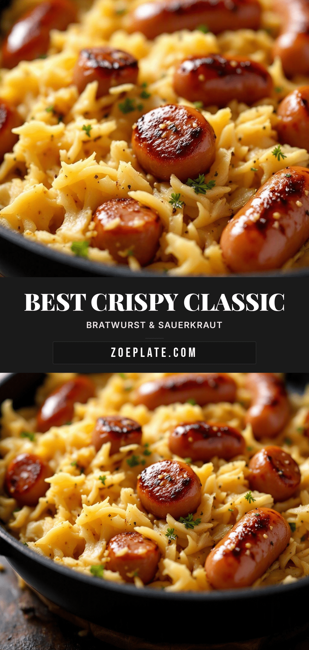 crispy bratwurst and sauerkraut skillet recipe