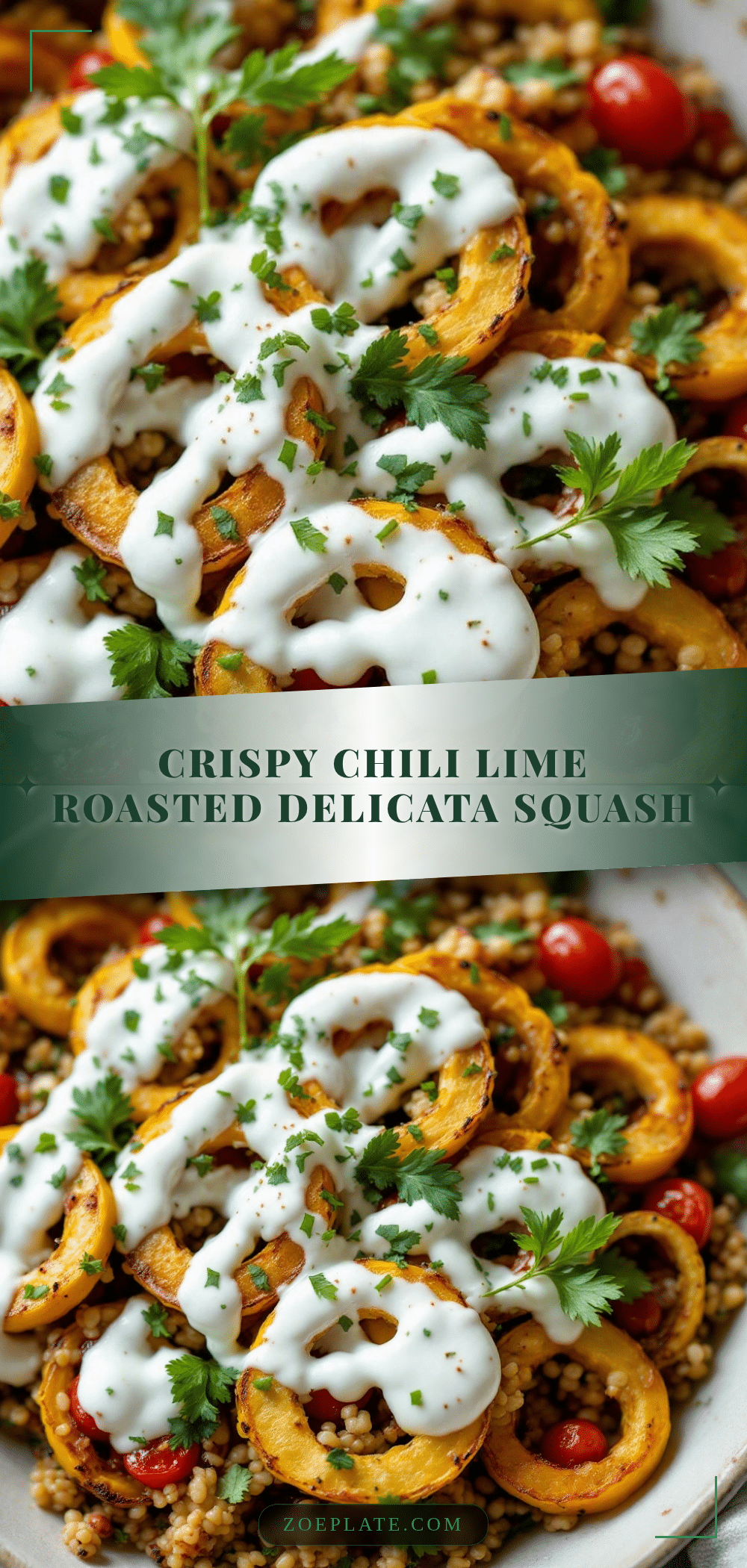 Crispy Chili Lime Roasted Delicata Squash Rings recipe
