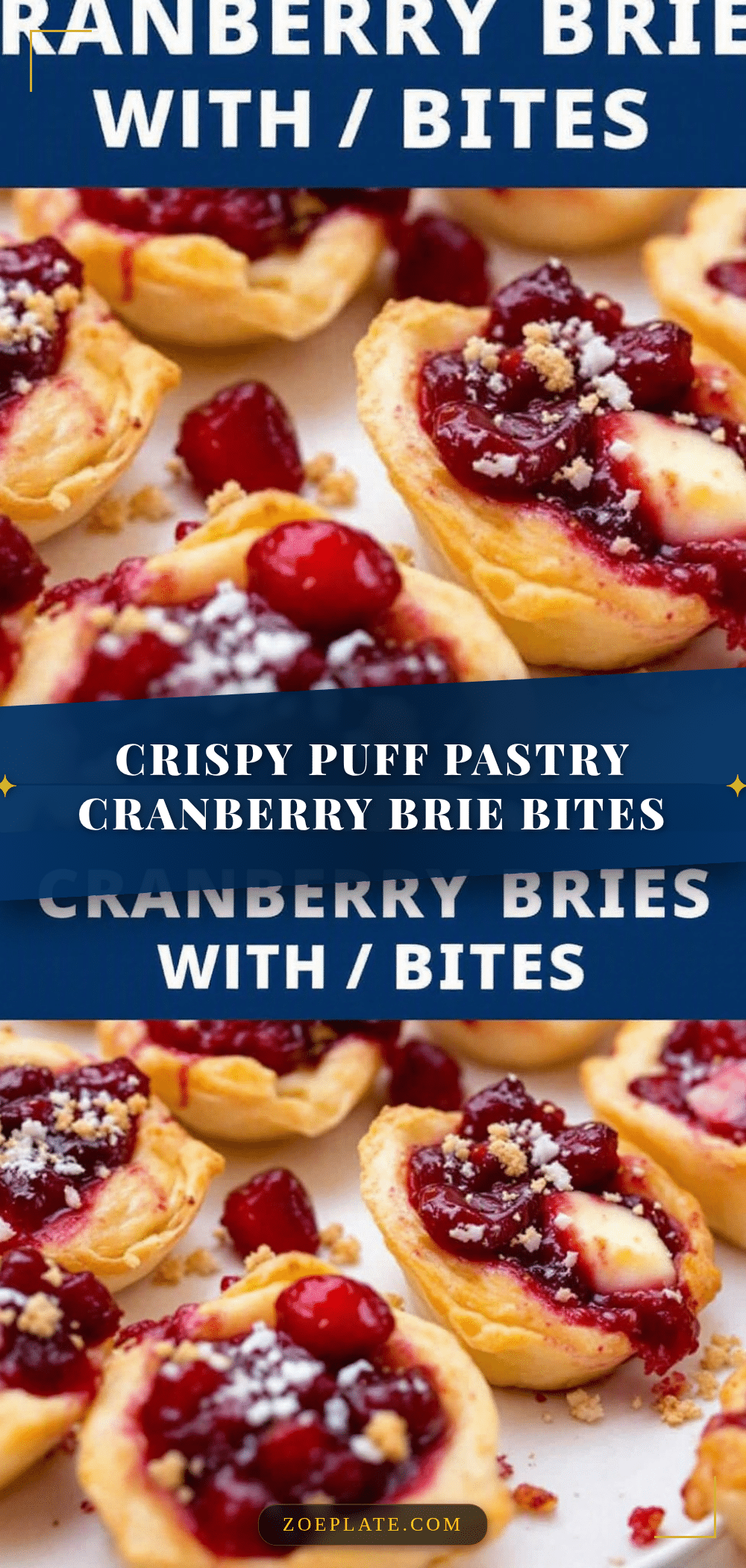crispy cranberry brie bites recipe