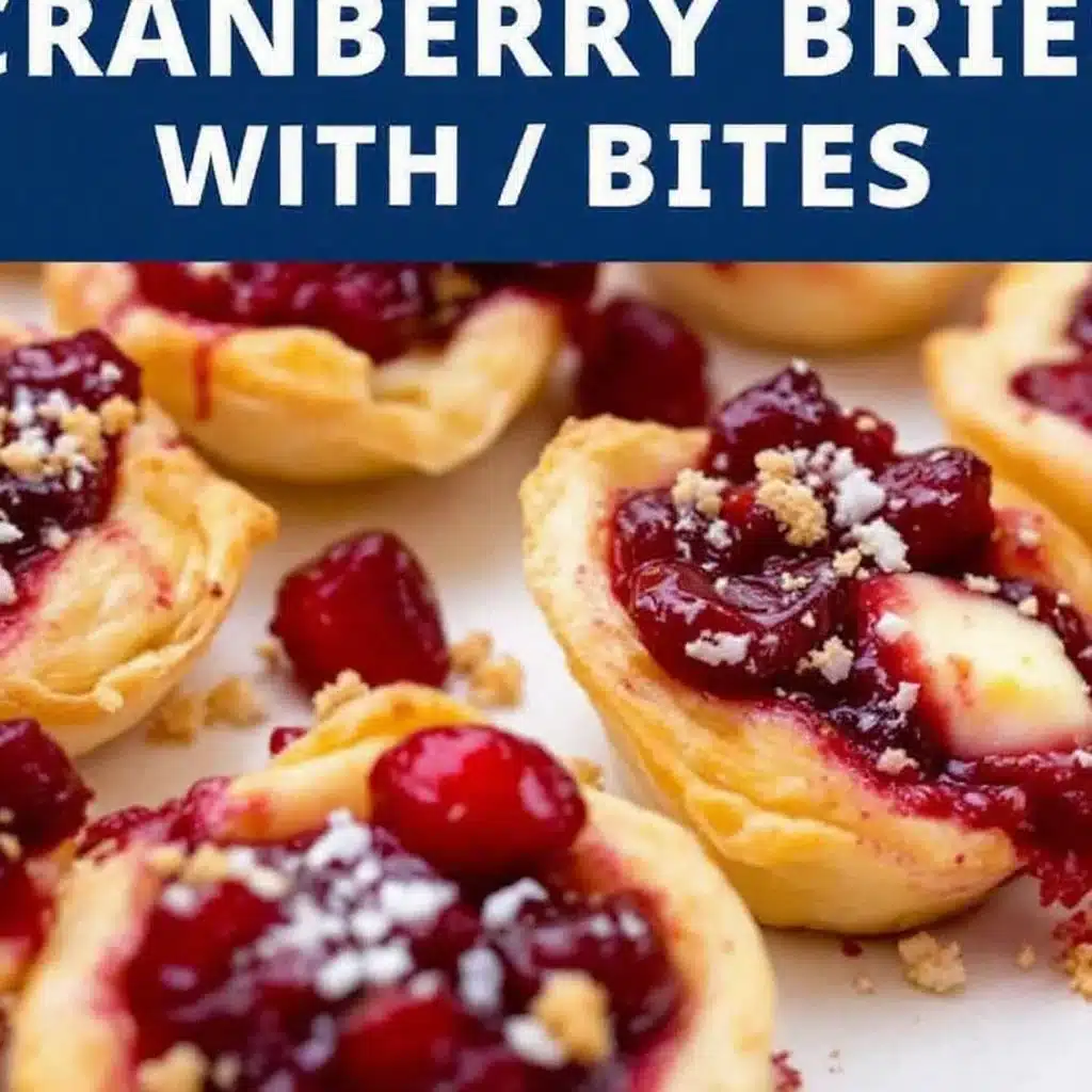 crispy cranberry brie bites - featured image