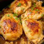 Crispy Crockpot Honey Garlic Chicken Thighs - featured image