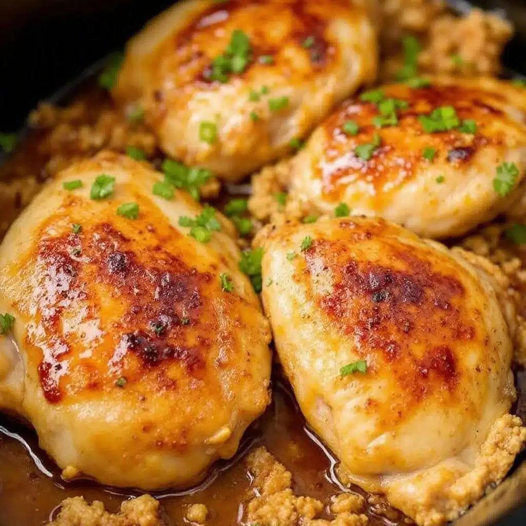 Crispy Crockpot Honey Garlic Chicken Thighs - featured image