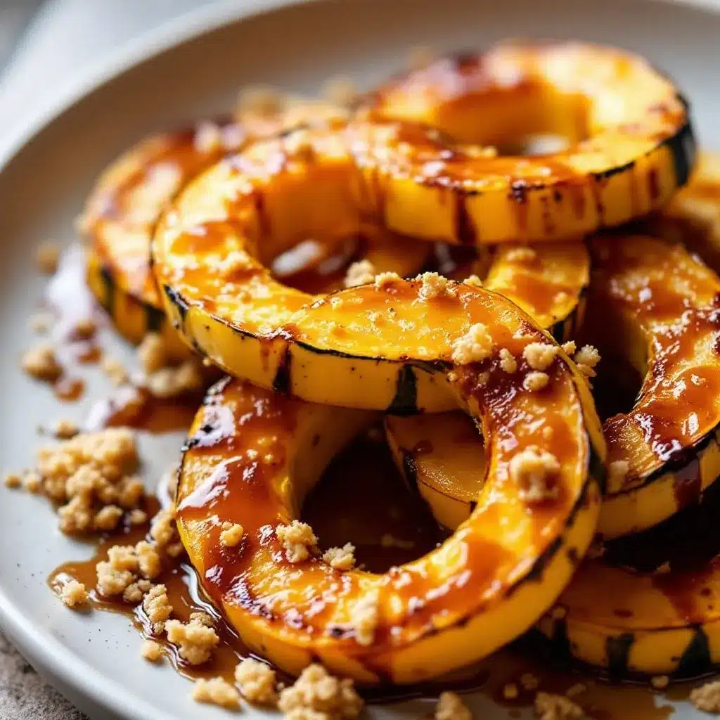 crispy maple glazed delicata squash rings preparation steps