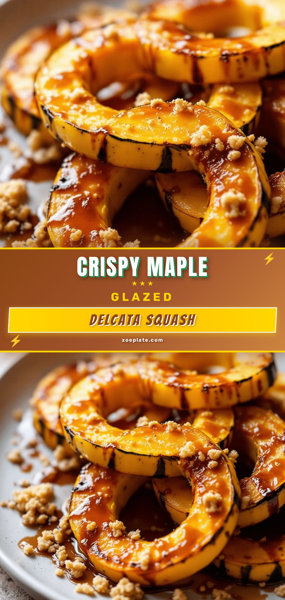 crispy maple glazed delicata squash rings recipe