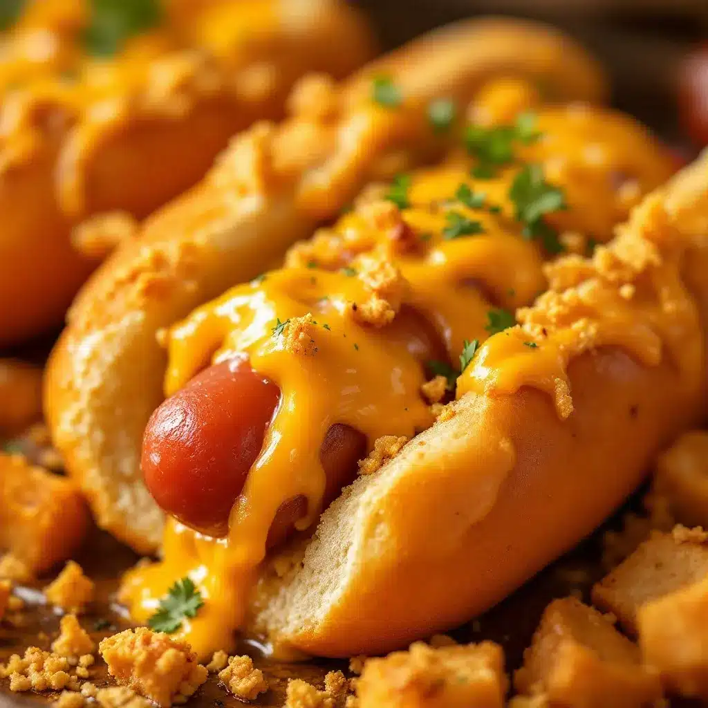Crispy Mummy Hot Dogs preparation steps