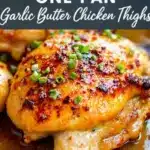 crispy one-pan garlic butter chicken thighs - featured image
