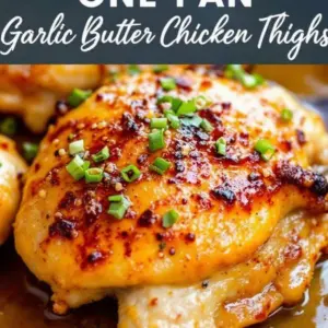 crispy one-pan garlic butter chicken thighs - featured image