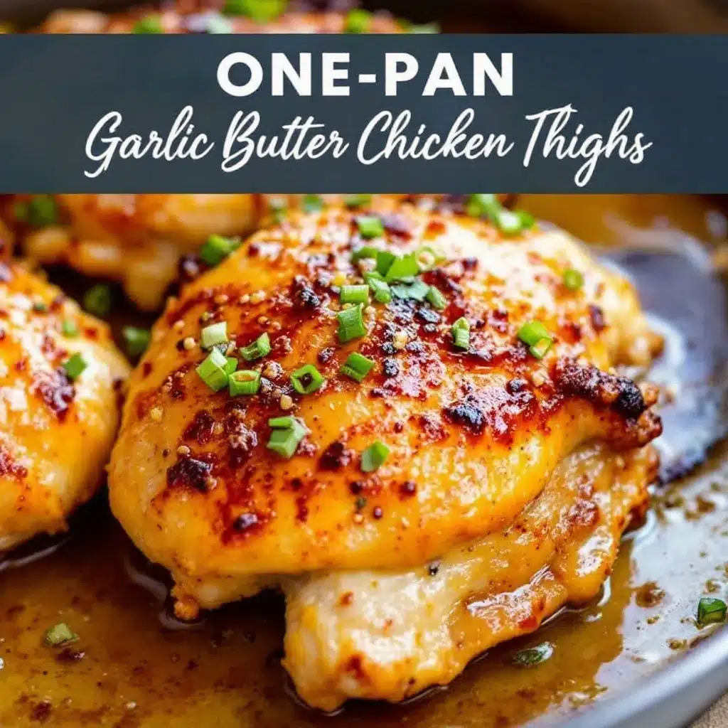 crispy one-pan garlic butter chicken thighs preparation steps